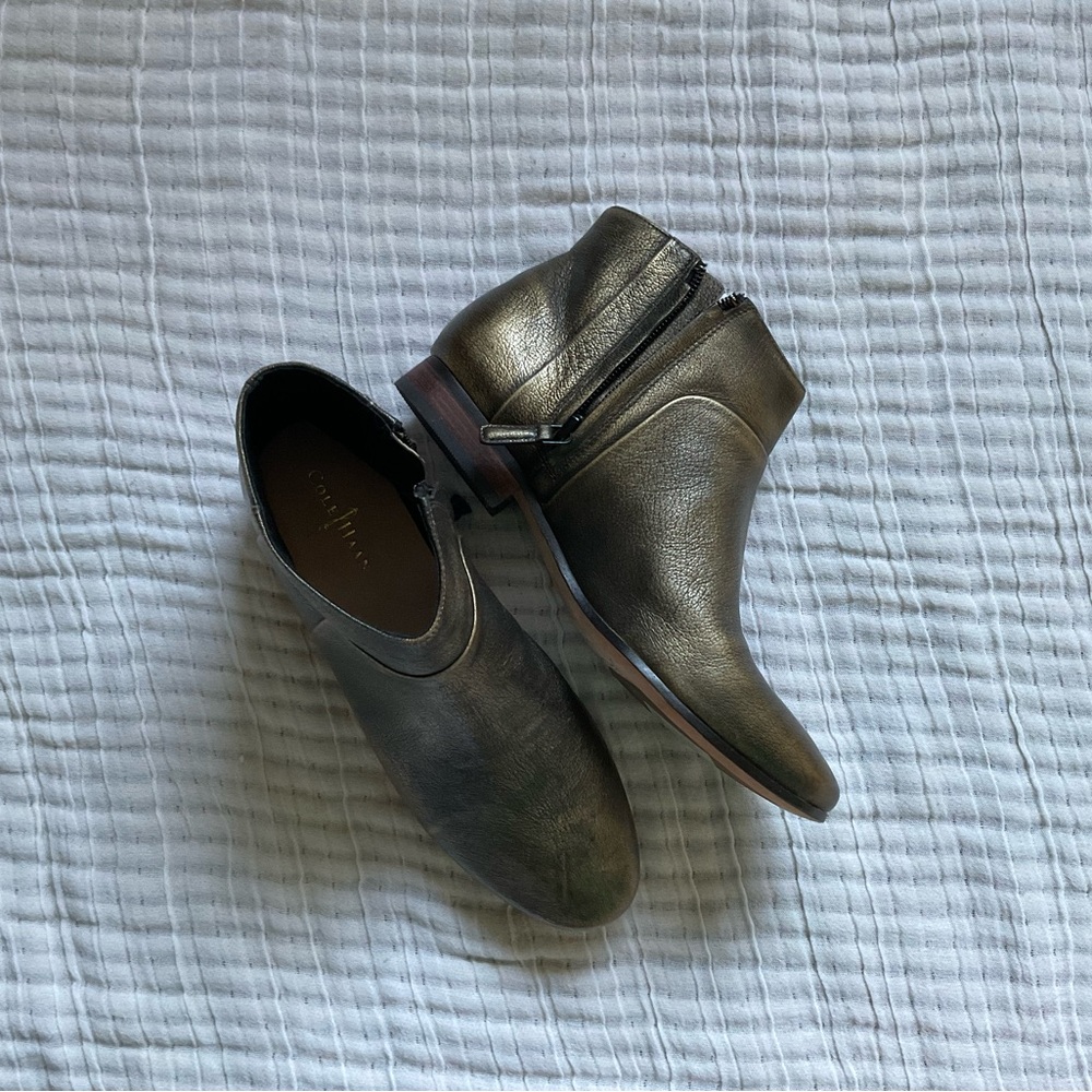 Cole Haan Allen Bootie Metallic Gold